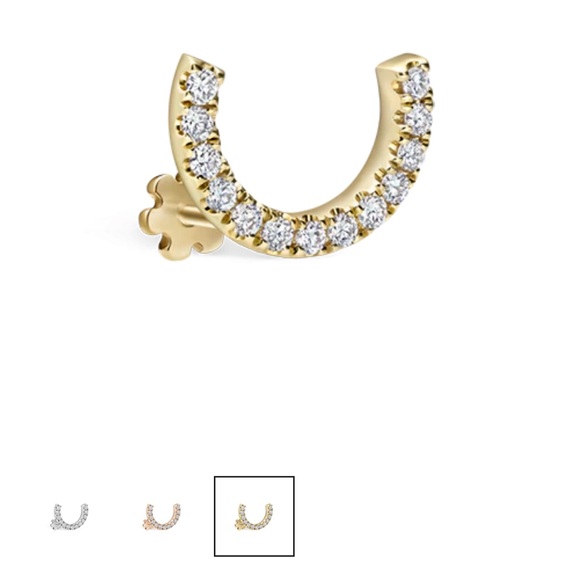 Maria Tash Gold and Diamond Hoop Earring - Picture 1 of 6
